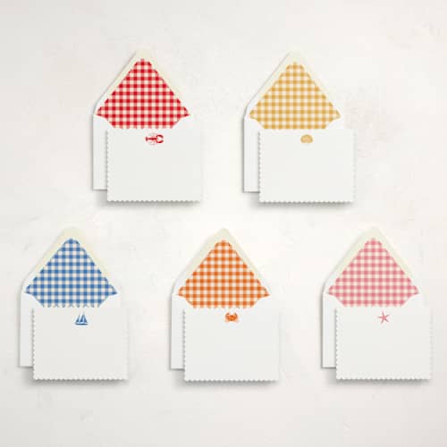 This is a multi stationery set by Pippa Shaw called east coast summer (set of 10) in standard