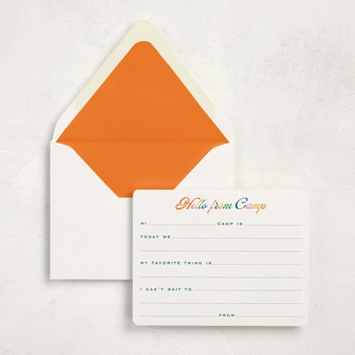This is a multi stationery set by Minted called hello from camp (set of 10) in standard