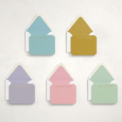 This is a multi stationery set by Minted called birthday sparkle (set of 10) in standard