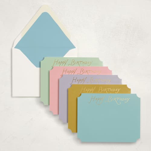 This is a multi stationery set by Minted called birthday sparkle (set of 10) in standard