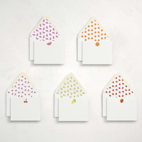 This is a multi stationery set by Claudia Orengo called farmer's market fresh in standard