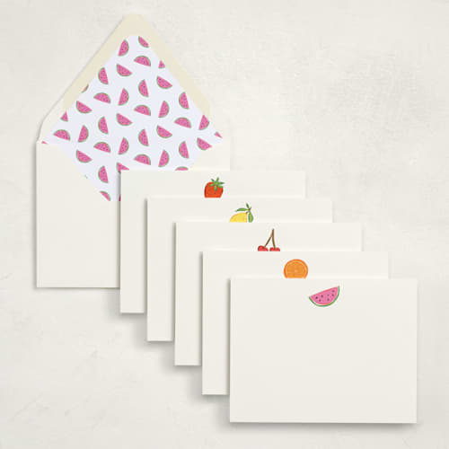 This is a multi stationery set by Claudia Orengo called farmer's market fresh in standard