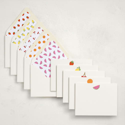 This is a multi stationery set by Claudia Orengo called farmer's market fresh in standard