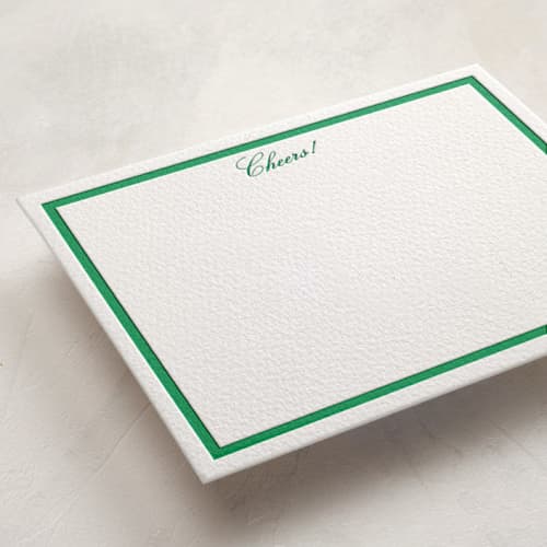 This is a kelly stationery set by Megan Davis called poplin (set of 10) in standard
