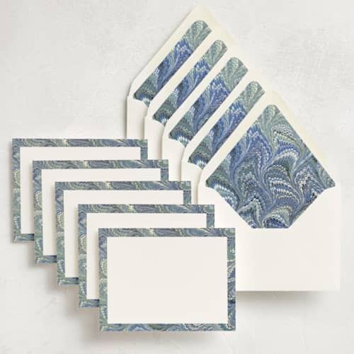 This is a venetian stationery set by Jenna Holcomb called marbled (set of 10) in standard