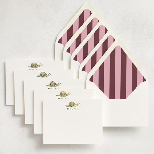 This is a olive stationery set by Pati Cascino called snail mail (set of 10) in standard