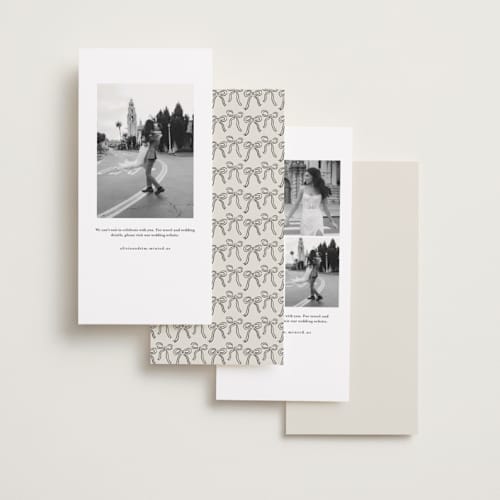 This is a vanilla save the date with standard by Tamara Hilje called film printing on recycled smooth signature in tall