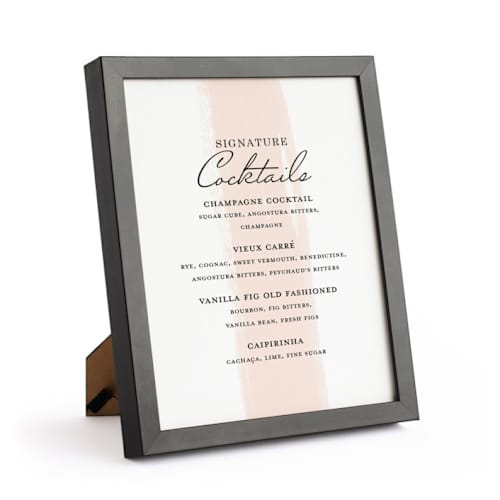This is a black place card holders by Minted called black 8x10 in standard