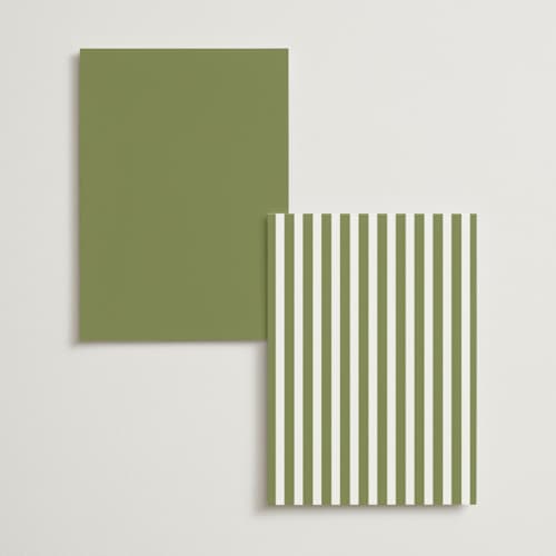 This is a moss table numbers with standard by Megan Davis called perriand printing on doublethick in standard