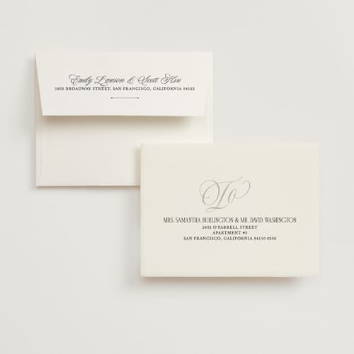 This is a linen wedding thank you cards with standard by Kate Ahn called mirin printing on recycled smooth signature in standard