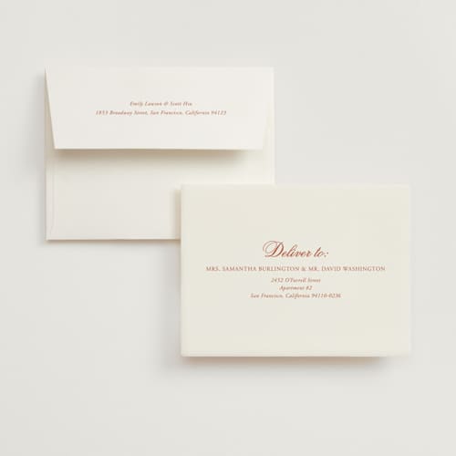 This is a cherry wedding thank you cards with standard by Ani Somi called borders printing on recycled smooth signature in standard
