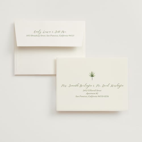 This is a celeste wedding thank you cards with standard by Pati Cascino called alento printing on signature in standard