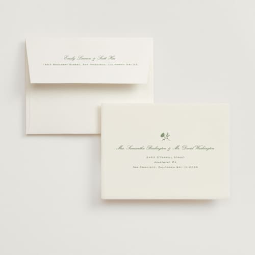 This is a garden wedding thank you cards with standard by Kelly Schmidt called summer linen printing on recycled smooth signature in standard