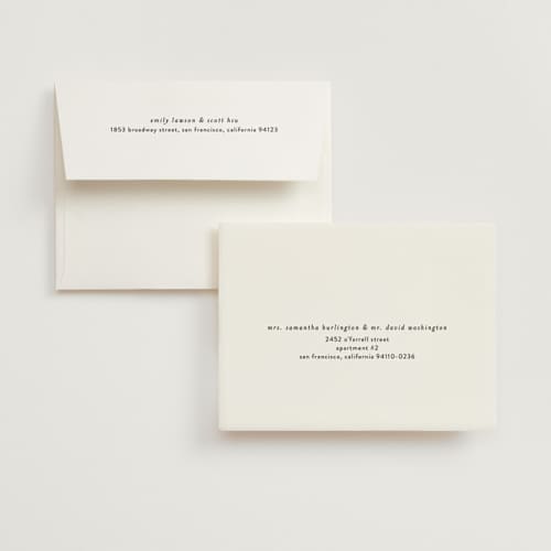 This is a cloud wedding thank you cards with standard by JoAnn Jinks called signature frames printing on recycled smooth signature in standard
