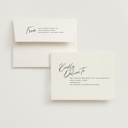 This is a cotton wedding thank you cards with standard by Hooray Creative called adriana printing on recycled smooth signature in standard