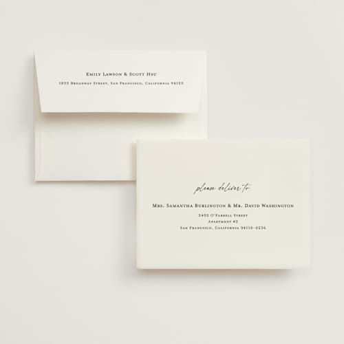 This is a jasmine wedding thank you cards with standard by Pippa Shaw called modern classic printing on recycled smooth signature in standard