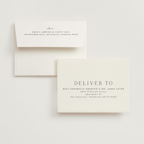 This is a lily wedding thank you cards with standard by Hooray Creative called classy type printing on recycled smooth signature in standard