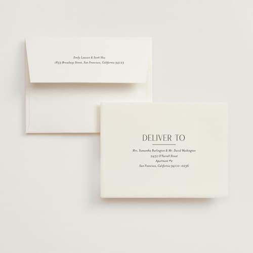 This is a cotton wedding thank you cards with foil pressed by Jessica Williams called multiple printing on recycled smooth signature in standard