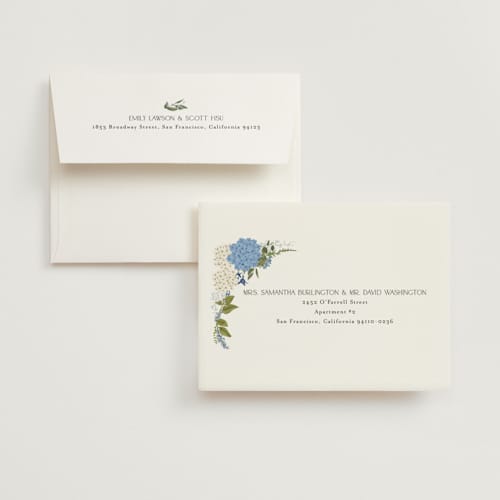 This is a coastal wedding thank you cards with foil pressed by Susan Moyal called garden whisper printing on recycled smooth signature in standard