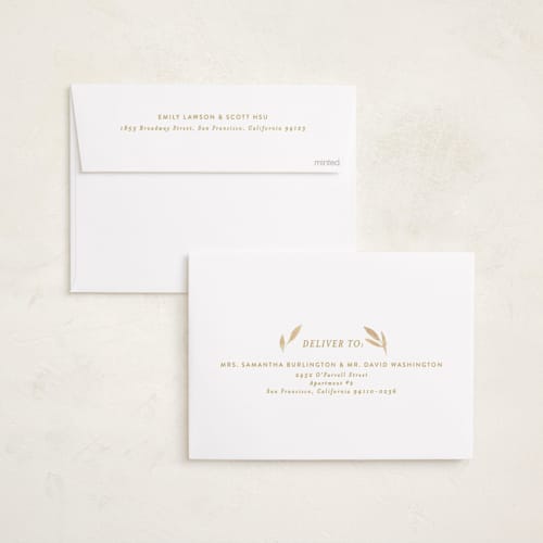 This is a snow thanksgiving cards invitations with foil pressed by Itsy Belle Studio called lettered thankful printing on recycled smooth signature in standard