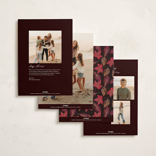 This is a honeycrisp thanksgiving cards invitations with foil pressed by Alethea and Ruth called thankful for you printing on signature in standard