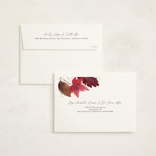 This is a honeycrisp thanksgiving cards invitations with foil pressed by Alethea and Ruth called thankful for you printing on signature in standard