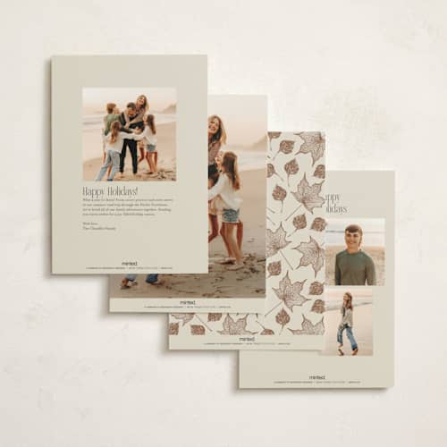 This is a vanilla thanksgiving cards invitations with foil pressed by Heather Schertzer called autumn glow printing on signature in standard