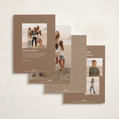 This is a mocha thanksgiving cards invitations with foil pressed by Hannah Williams called vintage dot botanical printing on recycled smooth signature in standard