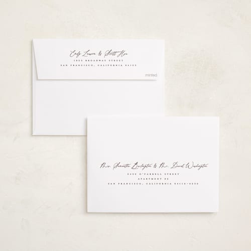 This is a spice thanksgiving cards invitations with foil pressed by Hudson meet Rose called - fall plaid - printing on recycled smooth signature in standard