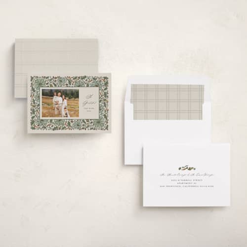 This is a turquoise thanksgiving cards invitations with standard by Jen Owens called harvests printing on recycled smooth signature in standard