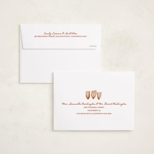 This is a orchard thanksgiving cards invitations with standard by Sumak Studio called autumn orchard printing on recycled smooth signature in standard