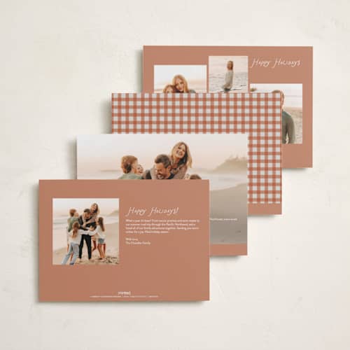 This is a powder thanksgiving cards invitations with standard by Erin L. Wilson called our thankful hearts printing on recycled smooth signature in standard