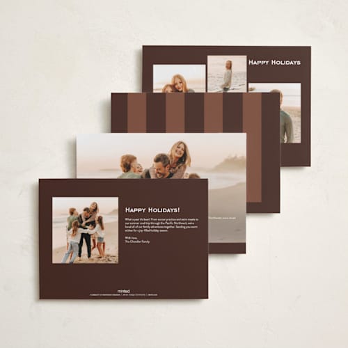This is a apple cider thanksgiving cards invitations with standard by Ekko Studio called autumn stripes printing on recycled smooth signature in standard
