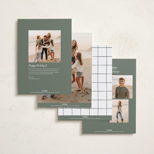 This is a snowflake thanksgiving cards invitations with standard by Everett Paper Goods called simply script printing on recycled smooth signature in standard
