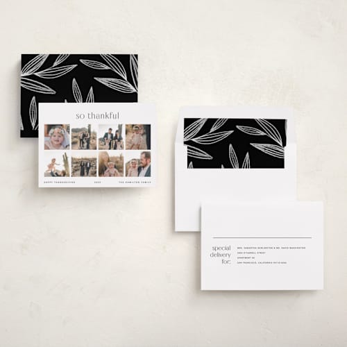 This is a ink thanksgiving cards invitations with standard by Blustery August called eight printing on recycled smooth signature in standard