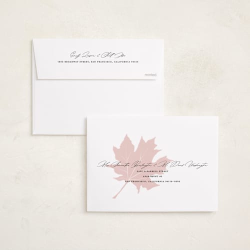This is a autumn thanksgiving cards invitations with standard by Pixel and Hank called maple printing on recycled smooth signature in standard