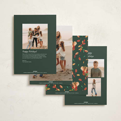 This is a acorn thanksgiving cards invitations with standard by Sarah Knight called seasons printing on recycled smooth signature in standard
