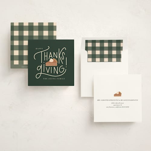 This is a green bean casserole thanksgiving cards invitations with standard by Lauren Jinhee called thankful for... printing on signature in standard