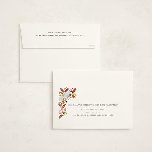This is a fig thanksgiving cards invitations with standard by Sarah Knight called thankful forest printing on signature in standard