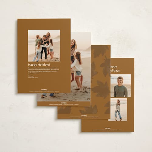 This is a fall leaf thanksgiving cards invitations with standard by Creo Study called fall shapes printing on signature in standard