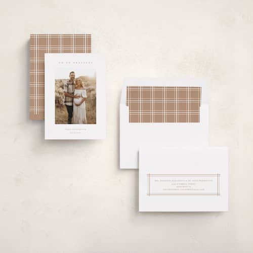 This is a snowdrop thanksgiving cards invitations with standard by Ani Somi called oh so grateful printing on recycled smooth signature in standard