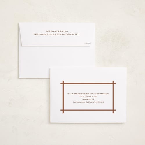This is a cocoa thanksgiving cards invitations with standard by Baumbirdy called fall plaid printing on recycled smooth signature in standard