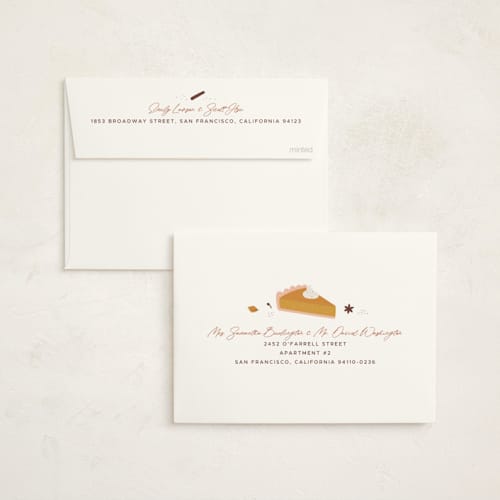 This is a pumpkin pie thanksgiving cards invitations with standard by Vera Lim called thanks a latte printing on signature in standard