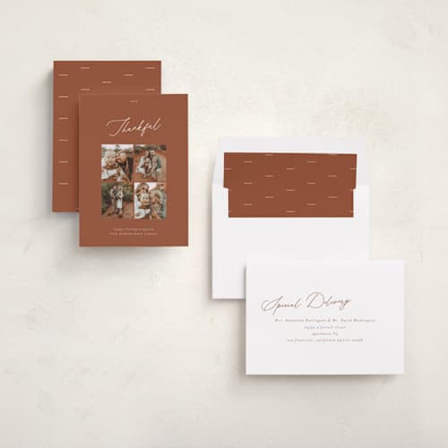 This is a sugared almond thanksgiving cards invitations with standard by Blustery August called everest printing on recycled smooth signature in standard