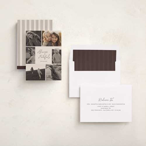 This is a buttercream thanksgiving cards invitations with standard by Ani Somi called every moment printing on recycled smooth signature in standard