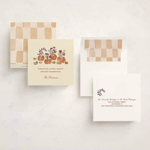 This is a ginger thanksgiving cards invitations with standard by Pati Cascino called thanksgiving bliss printing on signature in standard
