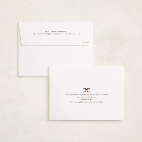 This is a pecan thanksgiving cards invitations with standard by Kelly Watkins called thankful gingham printing on recycled smooth signature in standard