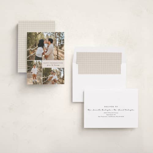 This is a cookie dough thanksgiving cards invitations with standard by Brianne Larsen called modern simple printing on recycled smooth signature in standard