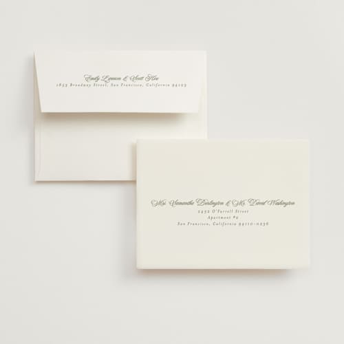 This is a chartreuse wedding thank you cards with standard by Everett Paper Goods called carlyle printing on strathmore in standard