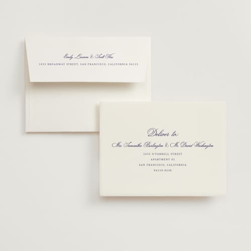 This is a plum wedding thank you cards with standard by Cass Loh called blooming crest printing on strathmore in standard